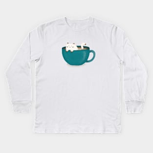 Latte Kitty Kids Long Sleeve T-Shirt